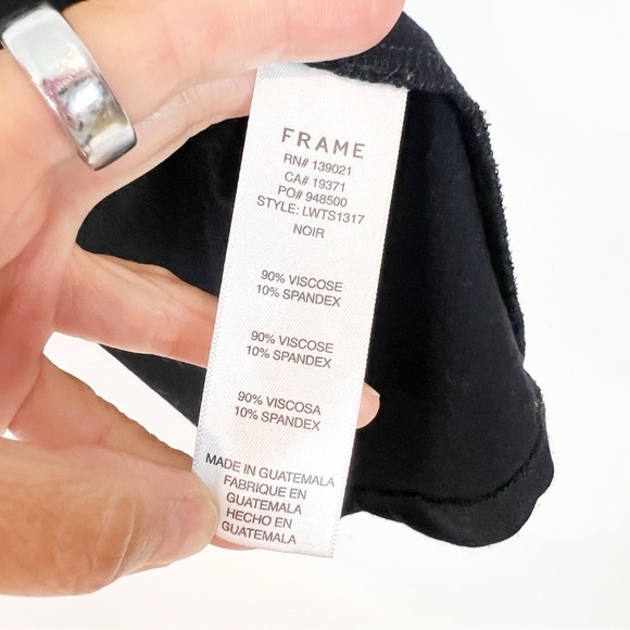 FRAME BLACK SHORT PUFF BALLOON SLEEVE SCOOP NECK SHIRT WOMENS SZ XS - Picture 4 of 6